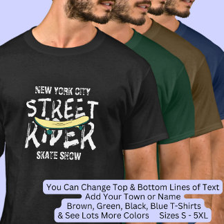 Camiseta Alterar Texto, Adicionar Nome, Skateboarder do Cav