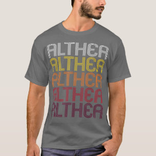 Camiseta Althea Retro Wordmark PadrãoEstilo de Vintage
