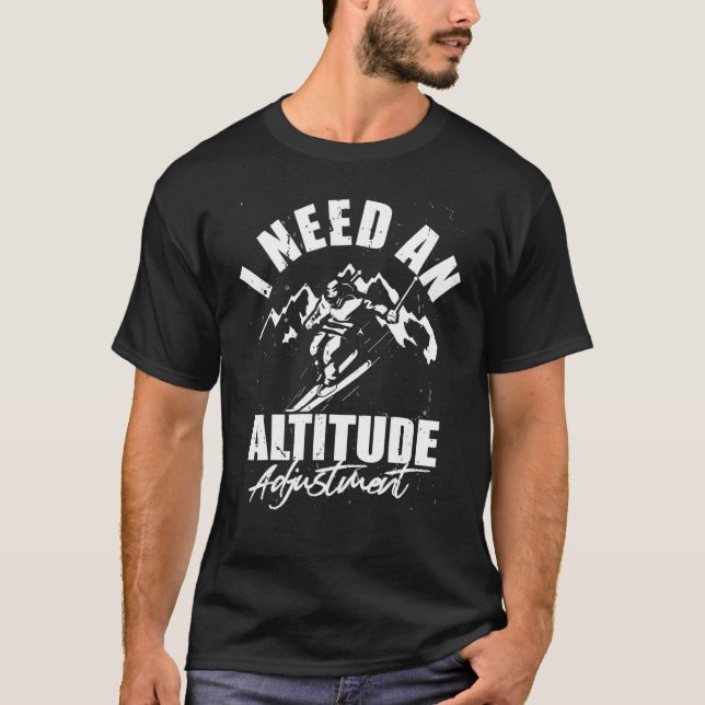 Camiseta Altitude adjustment  Snowboarding downhill ski sno (Frente)