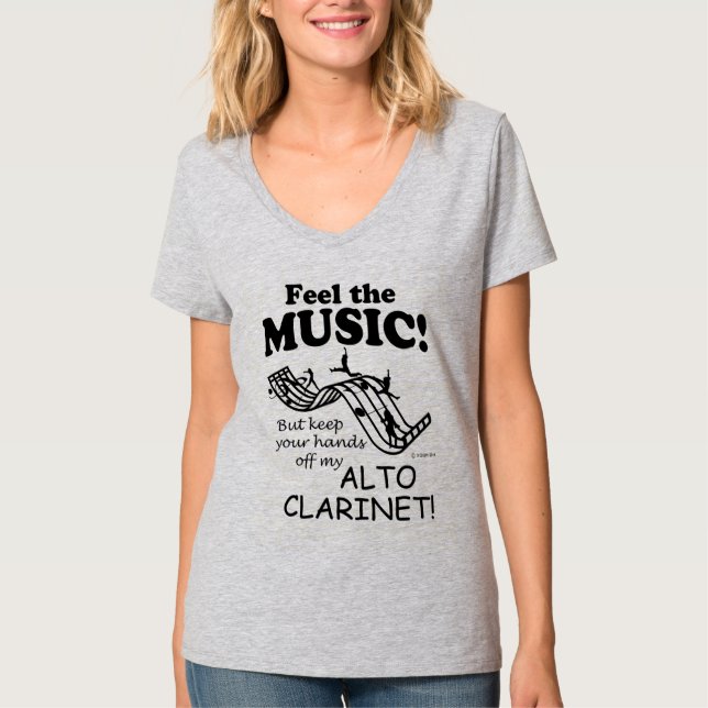 Camiseta Alto Clarinet Sente A Música (Frente)