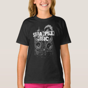 Camiseta Alto-falantes de Música Steampunk