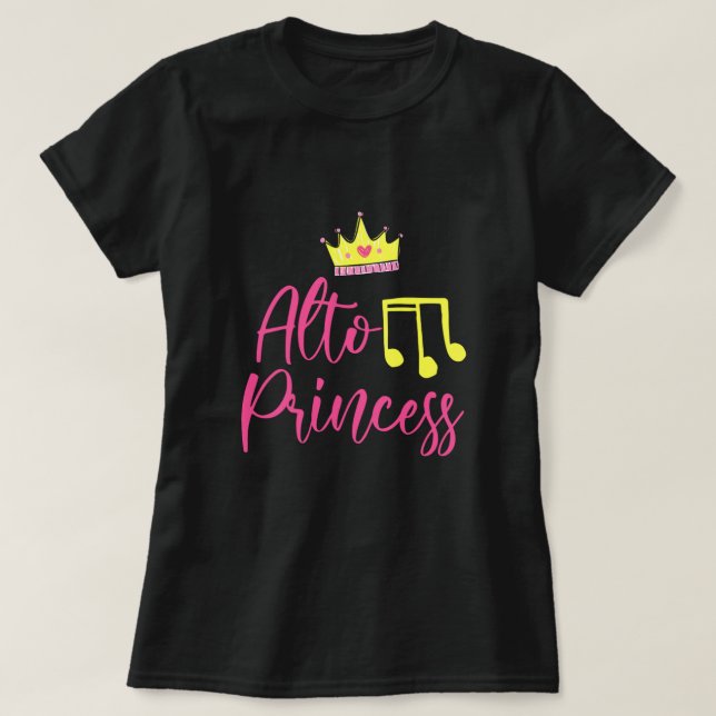 Camiseta Alto Princess Musician Singer Singing Choir Gift (Frente do Design)