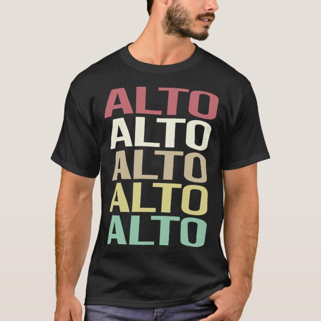 Camiseta Alto Texto Colorido (Frente)