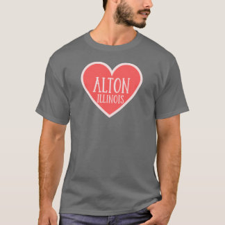 Camiseta Alton Illinois Cute Heart Oversize