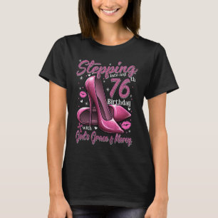 Camiseta Altos saltos entrando no meu 76º aniversário 76 e 