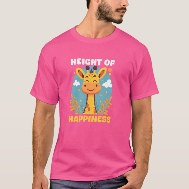 Camiseta Altura da Felicidade Design Girafa (Frente)