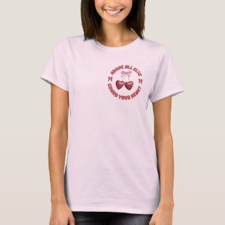 Camiseta Altura das cerejas - Tee estético rosa-claro
