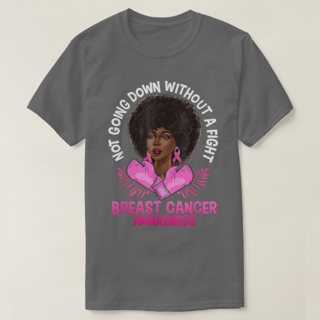Camiseta Altura do Cancer rosa afro-americano (Frente do Design)