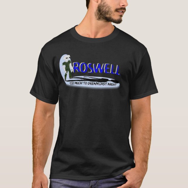 Camiseta Alucinação de Roswell no azul (Frente)