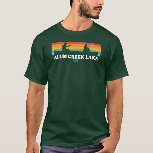 Camiseta Alum Creek Lake Ohio Canoe (Frente)