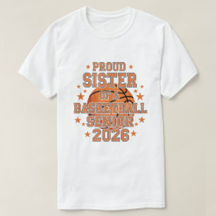 Camiseta Aluno de Basquete Sênior 2026 Turma de 2026 Gradua