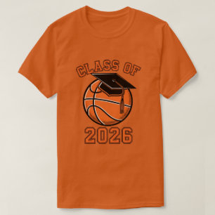 Camiseta Aluno de Basquete Sênior 2026 Turma de 2026 Gradua