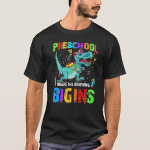 Camiseta Aluno de Dinossauro Cuidado Estou Indo Esmagar Pre