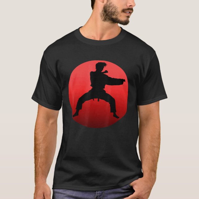 Camiseta Aluno de Karatê Clássico Professor Treinando Trein (Frente)