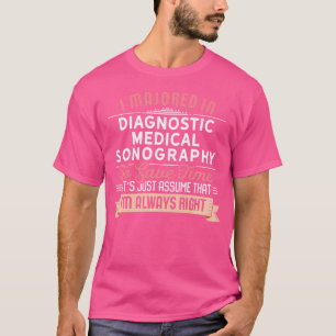 Camiseta Aluno de Sonografia Médica Diagnóstica Engraçado