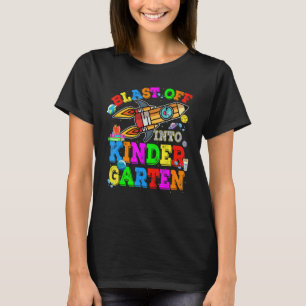 Camiseta Aluno de volta à escola decolando no jardim de inf