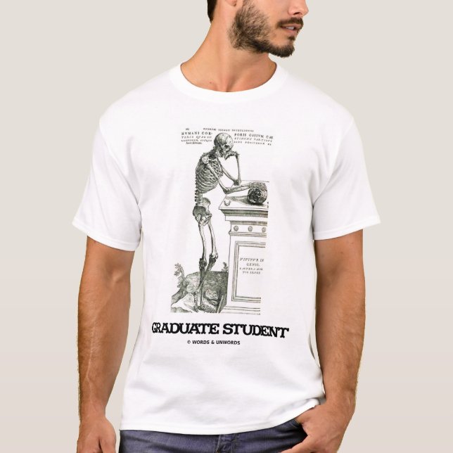 Camiseta Aluno diplomado (esqueleto) (Frente)