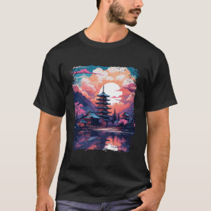 Camiseta Aluno Japonês Aldeia Takayama Vaporwave
