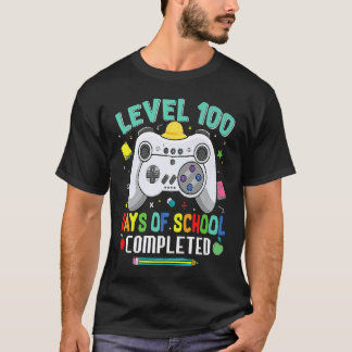 Camiseta Aluno Jogador de Vídeo 100º Dia Professor 100 Dias