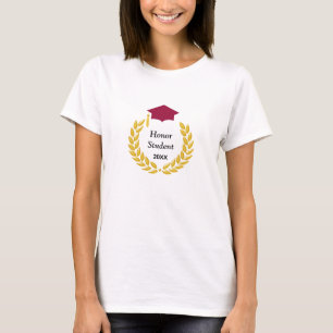 Camiseta Aluno laureado com Coroa de Louro Dourada