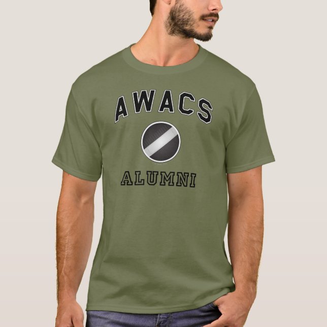 Camiseta Alunos do AWACS, texto escuro na cor (Frente)