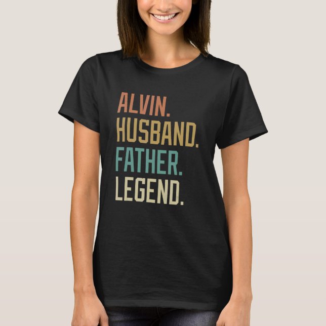 Camiseta Alvin Husband Padre Legend Dia de os pais Retro (Frente)
