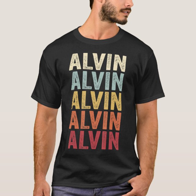 Camiseta Alvin Texas Alvin TX Retro Vintage Text (Frente)