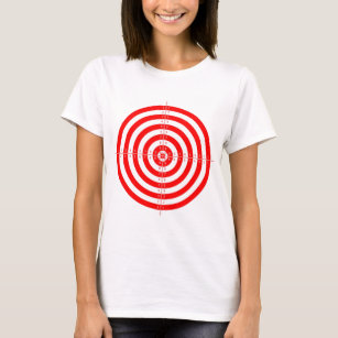 Camiseta Alvo de Círculo Vermelho para Bullseye