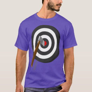 Camiseta Alvo de lançamento de Ax em madeira