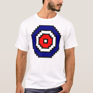 Camiseta Alvo de ondulação da arte do pixel