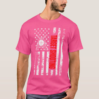 Camiseta Alvo de Tiro Esportivo Patriótico da Bandeira Amer