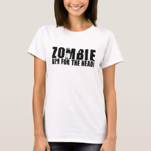 Camiseta Alvo do zombi para a cabeça