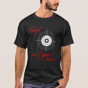 Camiseta Alvo para a flecha de Cupido surpreender seu amor