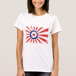 Camiseta Alvo Roundel do Sunburst de Mods do alvo da