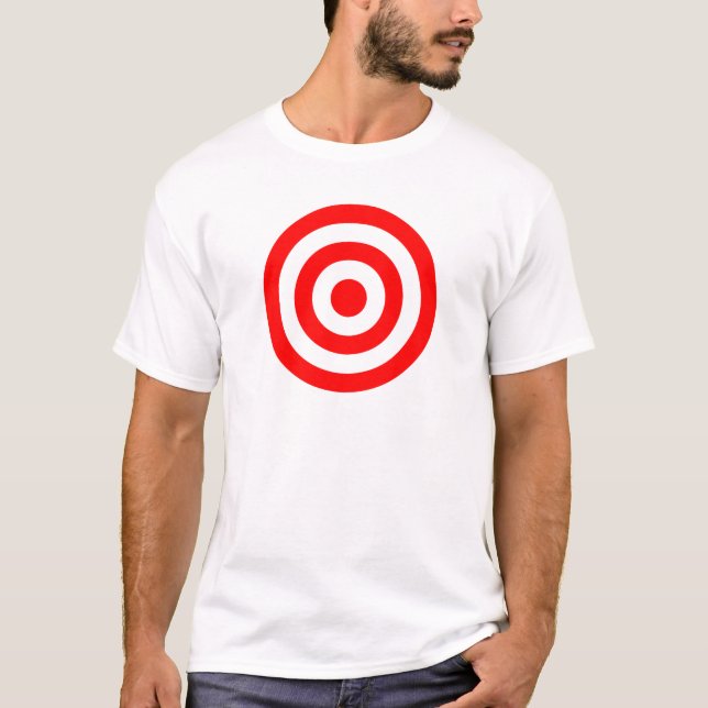 Camiseta Alvo vermelho do Bullseye (Frente)