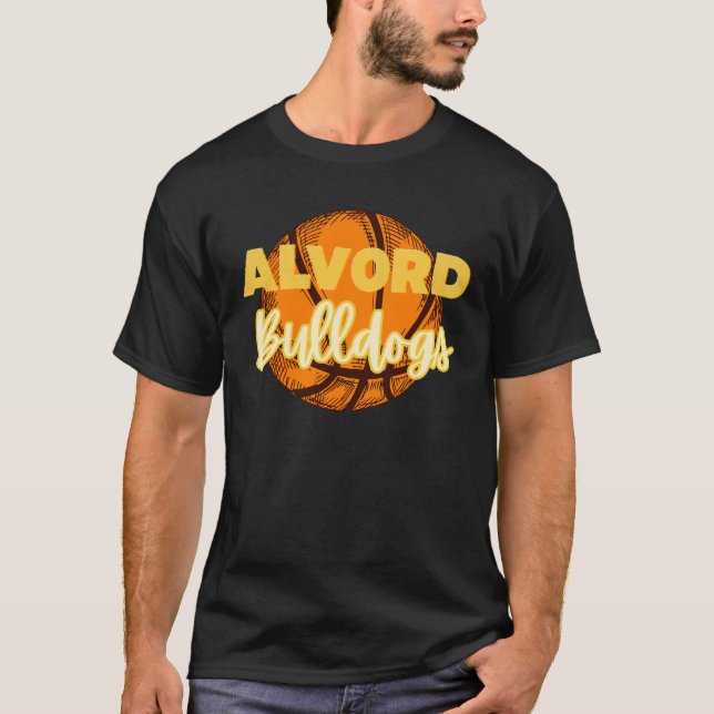 Camiseta Alvord, TX Bulldog T-Shirt de Basquete (Frente)