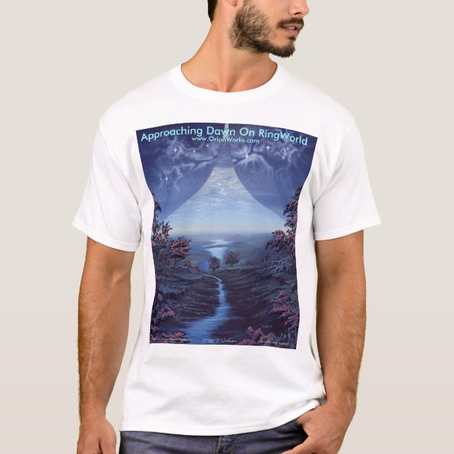 Camiseta Alvorecer de aproximação no mundo do anel (Frente)