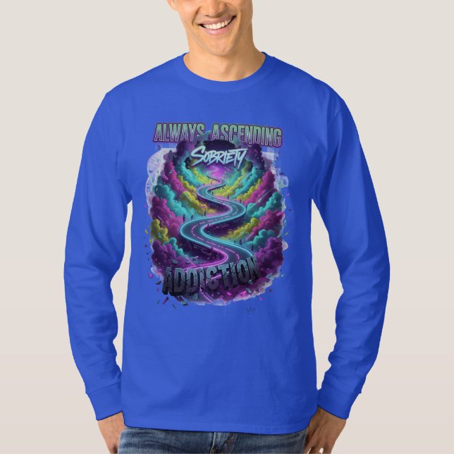 Camiseta Always Ascending" Sobriety Path T-Shirt (Frente)