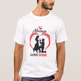 Camiseta Always Love Wins Valentine Couple Tee