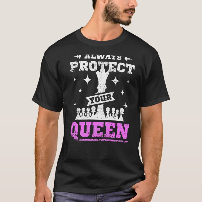 Camiseta Always protect your queen chess Premium (Frente)