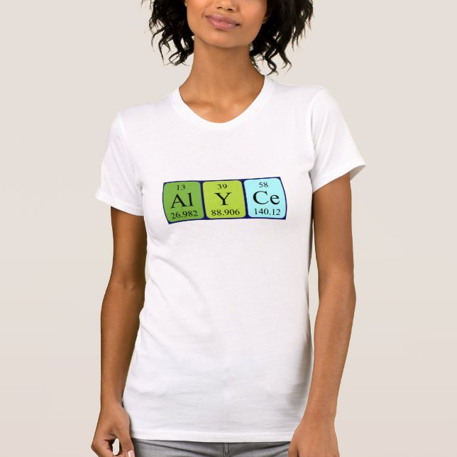 Camiseta Alyce periódica mesa (Frente)