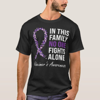 Camiseta Alzheimer: consciência púrpura-fita-demência-mãe D
