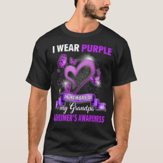 Camiseta Alzheimer: Consciência que eu Visto roxo em memóri