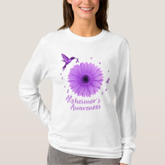 Camiseta Alzheimer: Consciência Roxo, Pássaro-do-sol