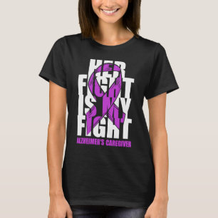 Camiseta Alzheimer, cuidador, consciência Roxo, fita