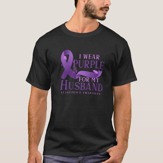 Camiseta Alzheimer Do Bico-De-Briso Roxo (Frente)