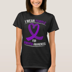 Camiseta Alzheimer, eu visto roxo para a consciência da de