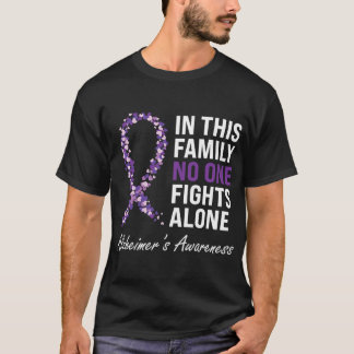 Camiseta Alzheimer_s Consciência Banda Roxa Demência Mãe D