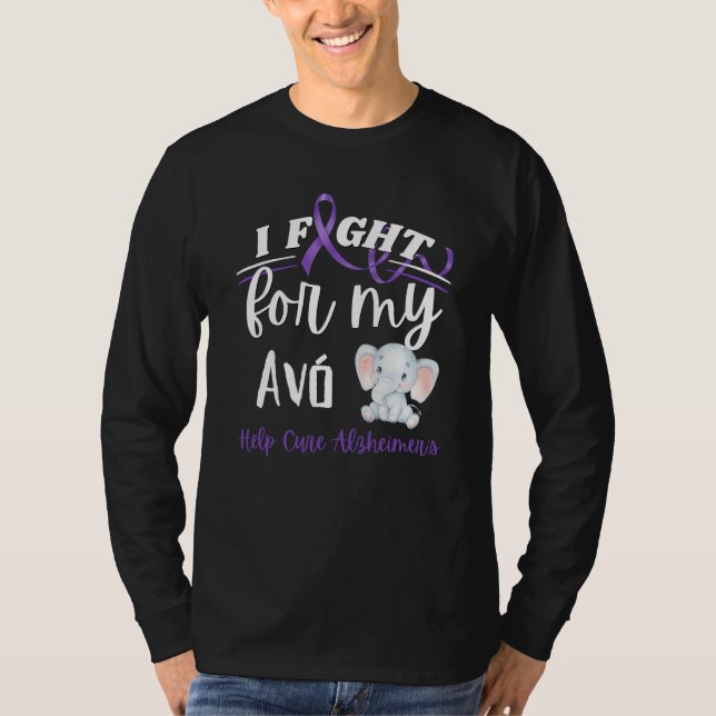 Camiseta Alzheimer's Awareness I Fight For Avo Alzheimer's  (Frente)