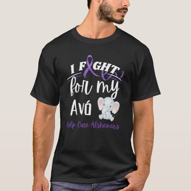 Camiseta Alzheimer's Awareness I Fight For Avo Alzheimer's  (Frente)